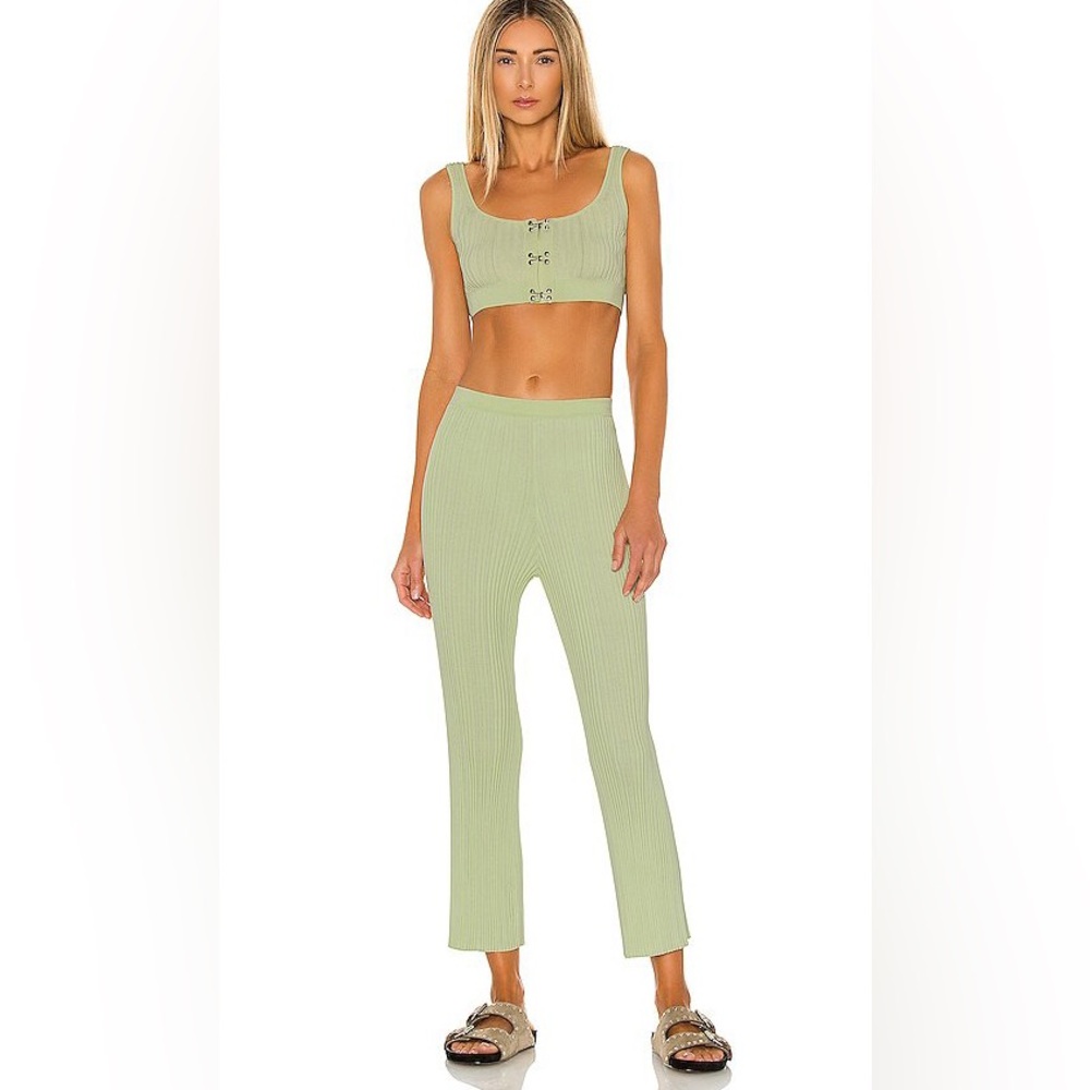 Dion Lee 2-Piece Hook Rib Crop Top and Float Rib Pant Set M